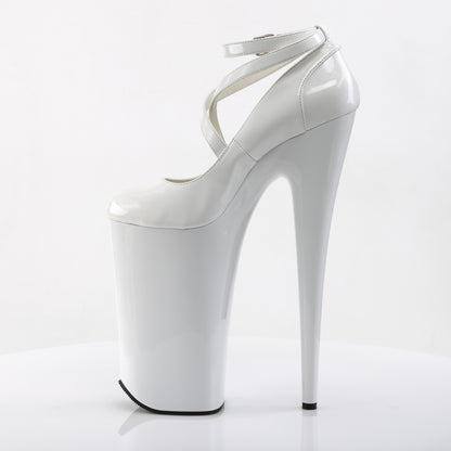 BEYOND-087 *10" Heel, 6 1/4" PF Criss Cross Ankle Strap Pump