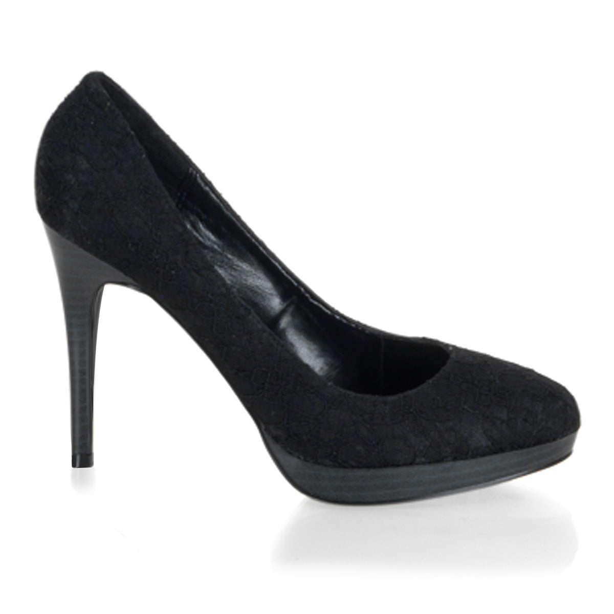 BLISS-30-2 *4 1/4" Stiletto Heel Ankle Strap Mini-PF Pump
