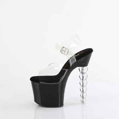 BLISS-708 **7" Beaded Heel, 3 1/4" PF Ankle Strap Sandal