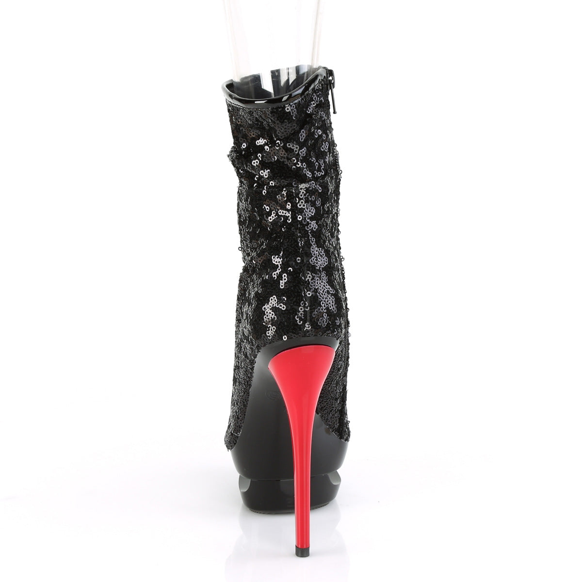 BLONDIE-R-1008 *6" Heel, 1 1/2" PF Two Tone Sequined Open Toe Ankle Boot