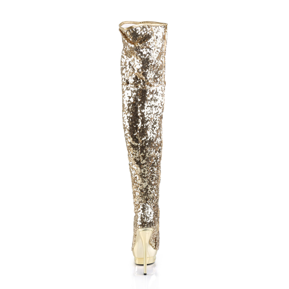 BLONDIE-R-3011 **6" Heel, 1 1/2" Dual PF Open Toe Thigh Boot
