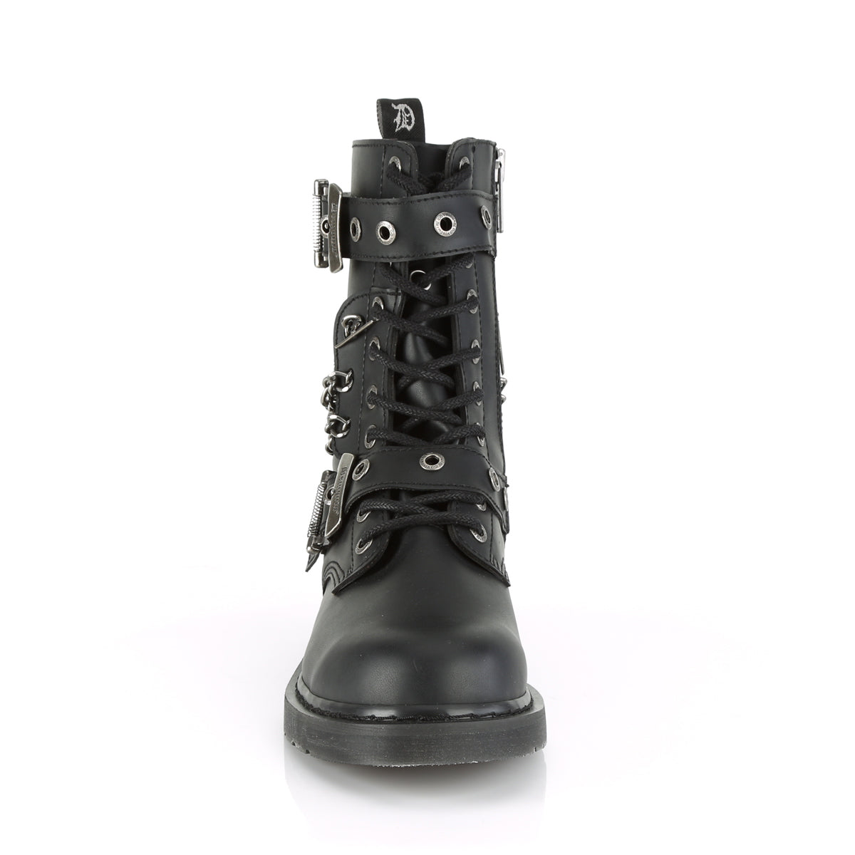 BOLT-250 1 1/4" Heel 10 Eyelet  Mid-Calf Combat Boot, Side Zip