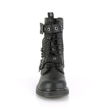BOLT-250 1 1/4" Heel 10 Eyelet  Mid-Calf Combat Boot, Side Zip