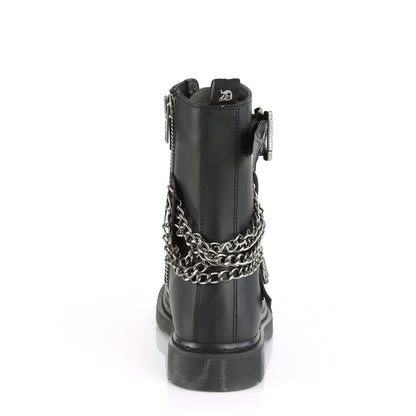 BOLT-250 1 1/4" Heel 10 Eyelet  Mid-Calf Combat Boot, Side Zip