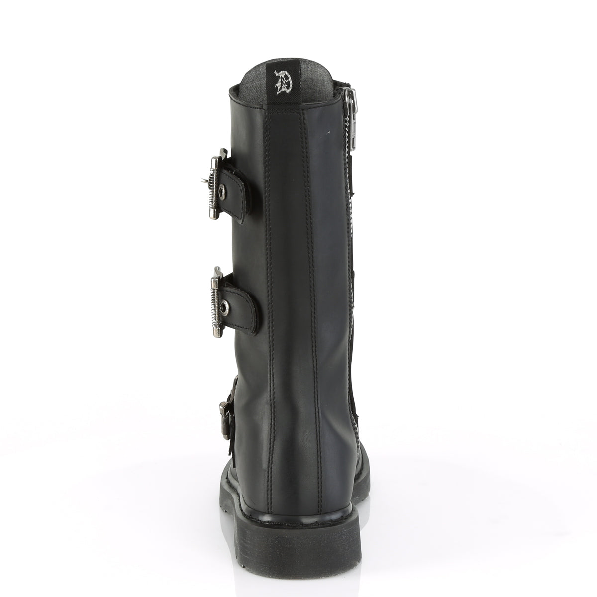 BOLT-330 1 1/4" Heel 14 Eyelet Mid-Calf Combat Boot, Side Zip