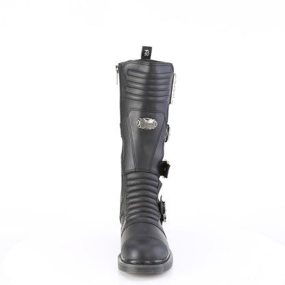 BOLT-405 1 1/4" Heel 20 Eyelet Knee High Combat Boot, Side Zip