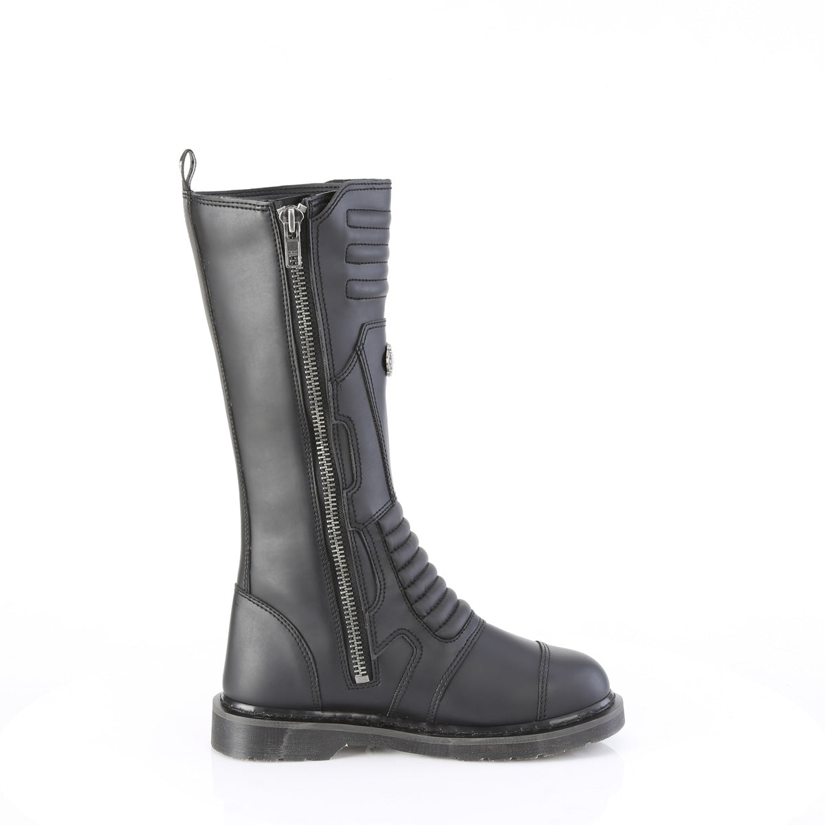 BOLT-405 1 1/4" Heel 20 Eyelet Knee High Combat Boot, Side Zip