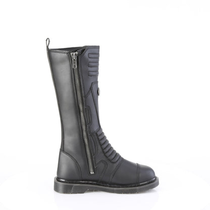 BOLT-405 1 1/4" Heel 20 Eyelet Knee High Combat Boot, Side Zip
