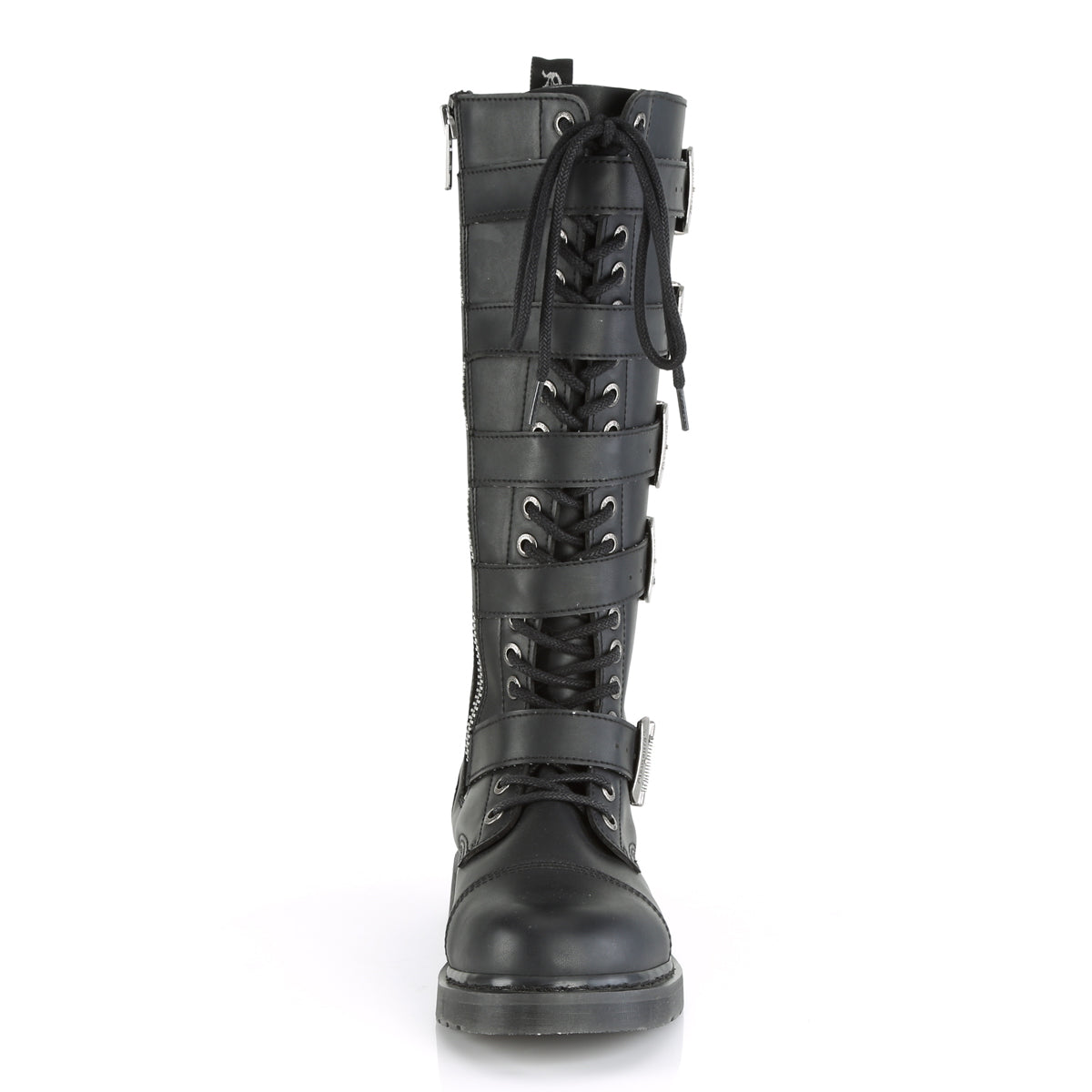 BOLT-425 1 1/4" Heel 20 Eyelet  Knee High Combat Boot, Side Zip