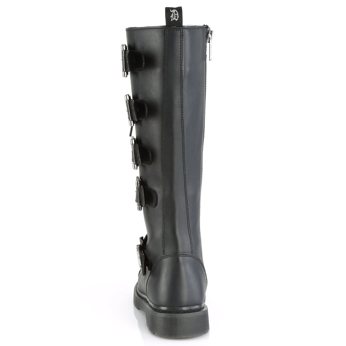 BOLT-425 1 1/4" Heel 20 Eyelet  Knee High Combat Boot, Side Zip