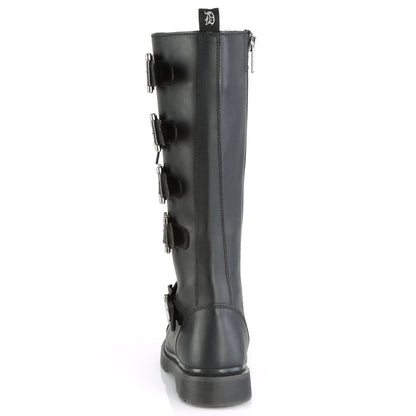 BOLT-425 1 1/4" Heel 20 Eyelet  Knee High Combat Boot, Side Zip