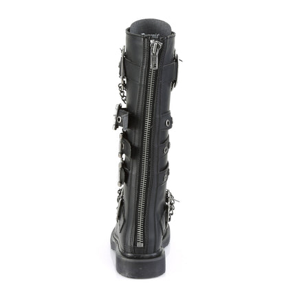 BOLT-450 1 1/4" Heel 20 Eyelet Knee High Combat Boot, Side Zip