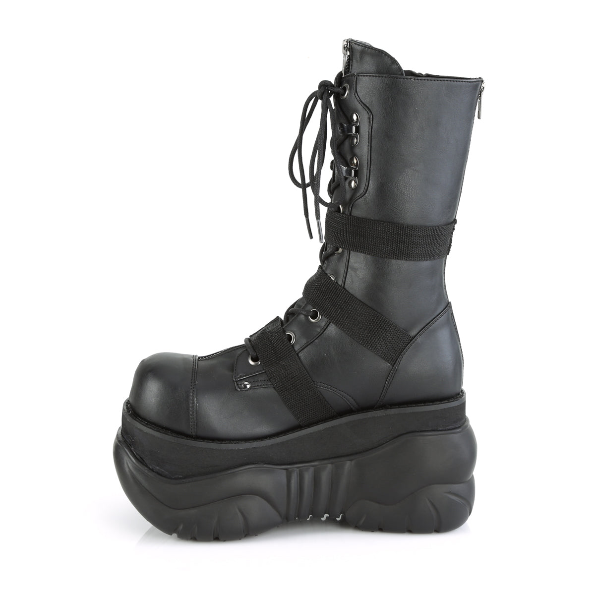 BOXER-230 4" PF Lace-Up  Mid Calf Boot, Back Metal Zipper