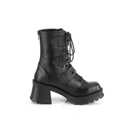 BRATTY-118 2 3/4" Heel, 1" Platform Lace-Up Ankle Boot, Inside Zip