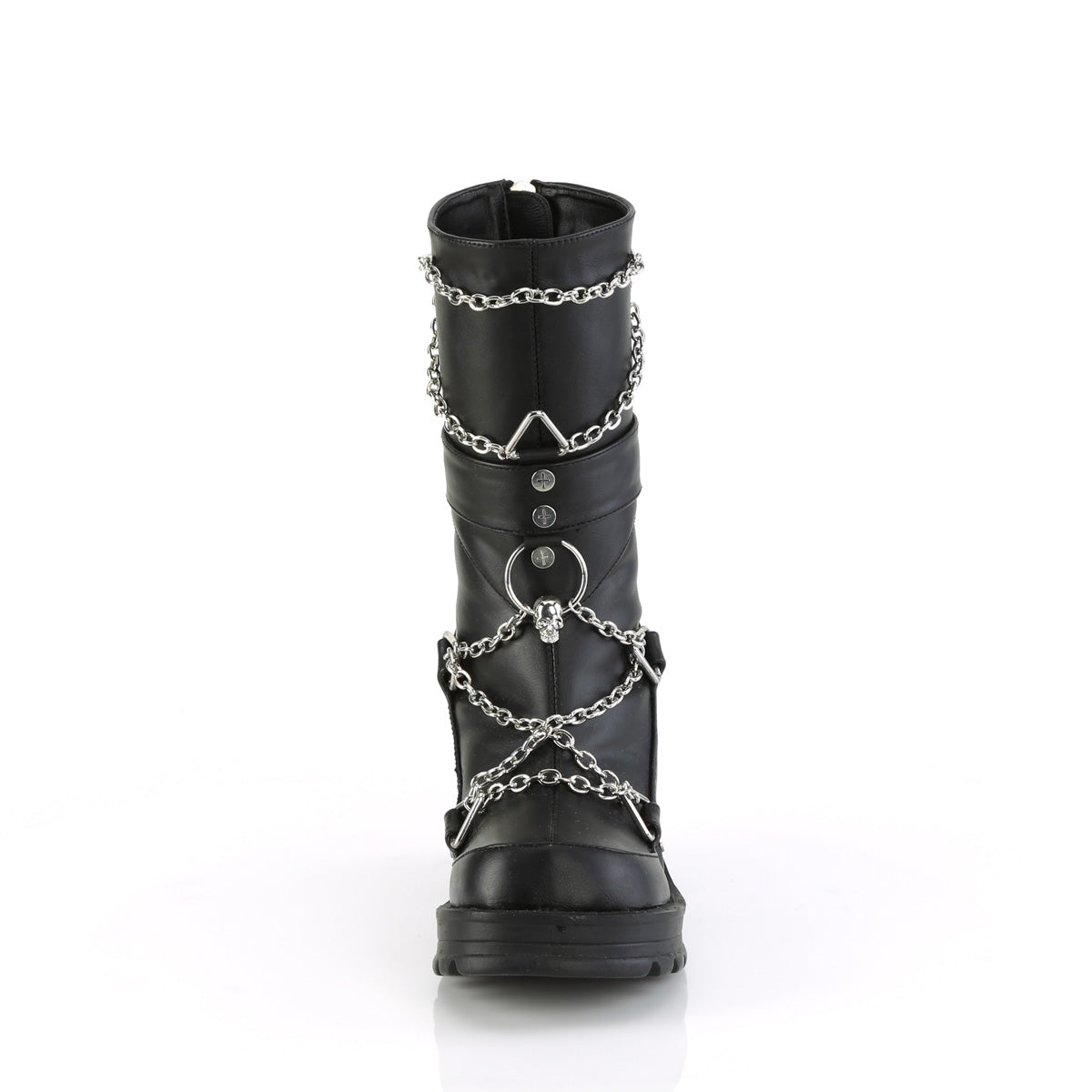 BRATTY-120 **2 3/4" Heel, 1" Platform Mid-Calf Boot, Back Zip