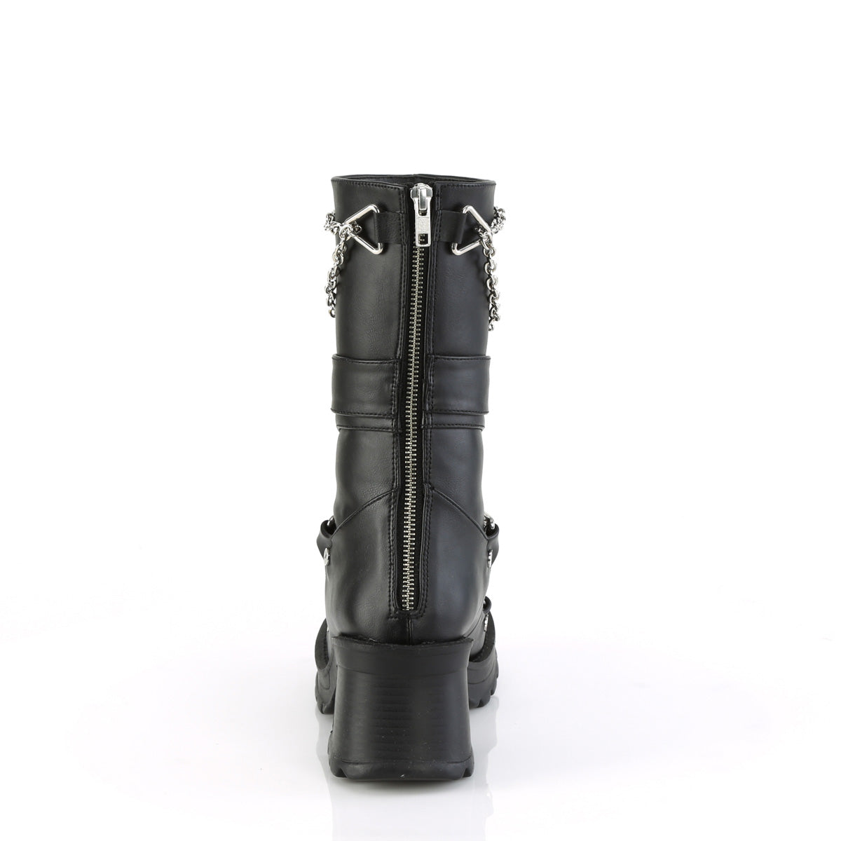 BRATTY-120 **2 3/4" Heel, 1" Platform Mid-Calf Boot, Back Zip
