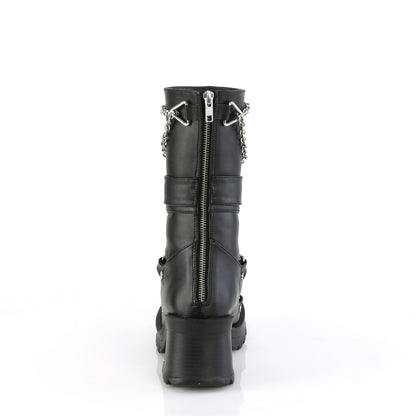 BRATTY-120 **2 3/4" Heel, 1" Platform Mid-Calf Boot, Back Zip