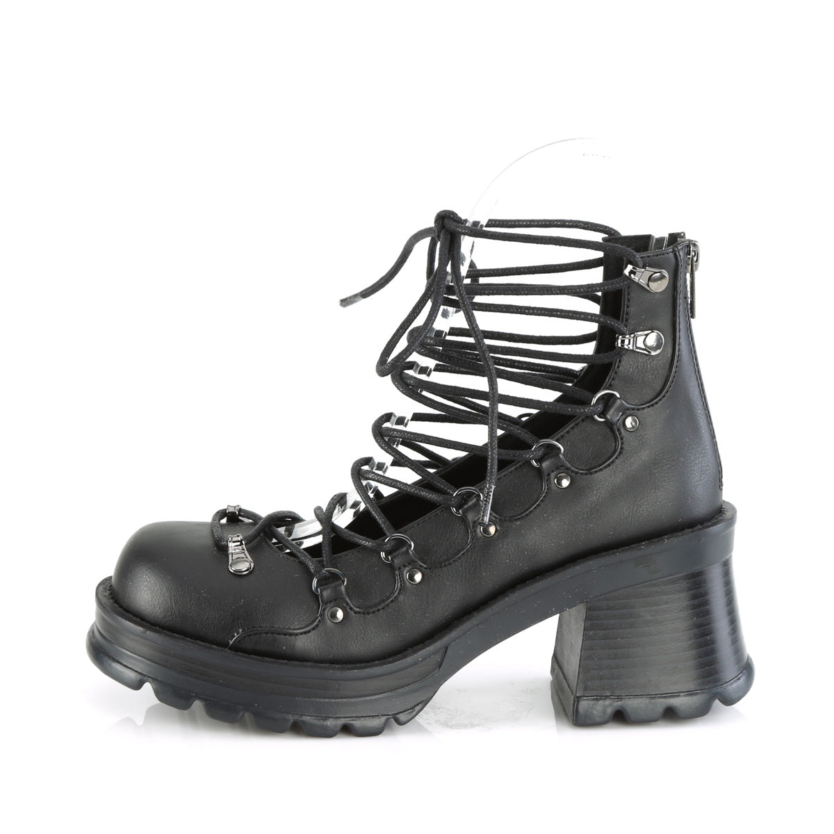 BRATTY-32 2 3/4" Heel, 1" Platform Lace-Up Ankle High Shoe