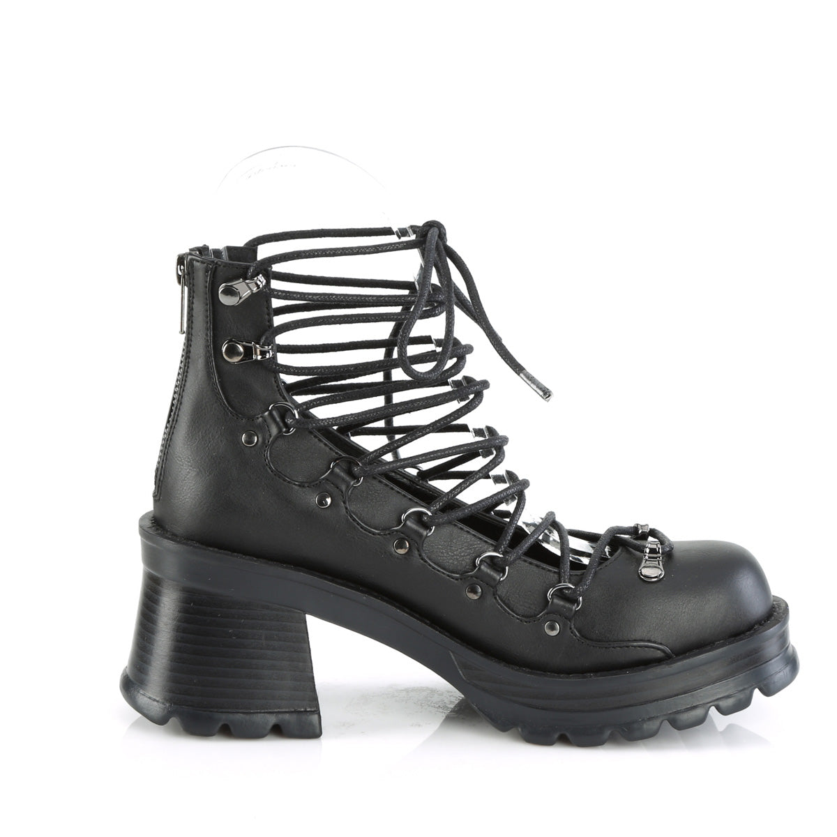 BRATTY-32 2 3/4" Heel, 1" Platform Lace-Up Ankle High Shoe