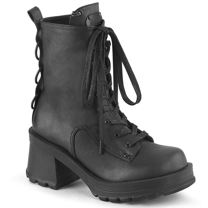 BRATTY-50 *2 3/4" Heel, 1" Platform Lace-Up Ankle Boot, Inside Zip