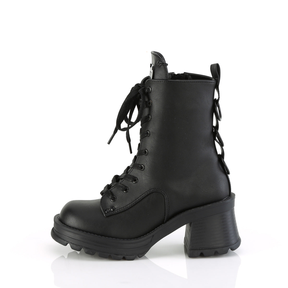 BRATTY-50 *2 3/4" Heel, 1" Platform Lace-Up Ankle Boot, Inside Zip