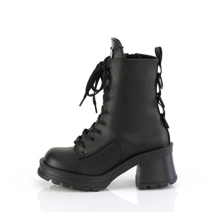 BRATTY-50 *2 3/4" Heel, 1" Platform Lace-Up Ankle Boot, Inside Zip