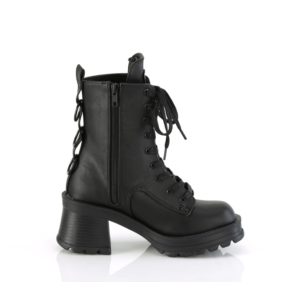 BRATTY-50 *2 3/4" Heel, 1" Platform Lace-Up Ankle Boot, Inside Zip