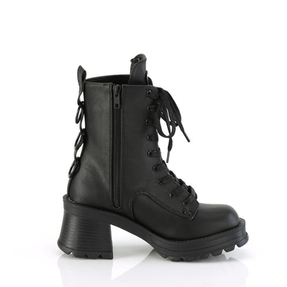 BRATTY-50 *2 3/4" Heel, 1" Platform Lace-Up Ankle Boot, Inside Zip