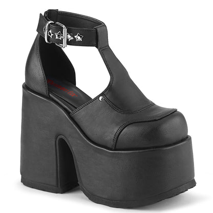 CAMEL-103 5" Chunky Heel, 3" Platform Eyelet T-Strap Sandal