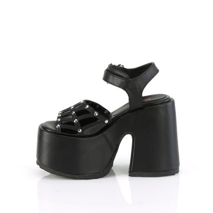 CAMEL-17 5" Chunky Heel, 3" Platform Ankle Strap Sandal