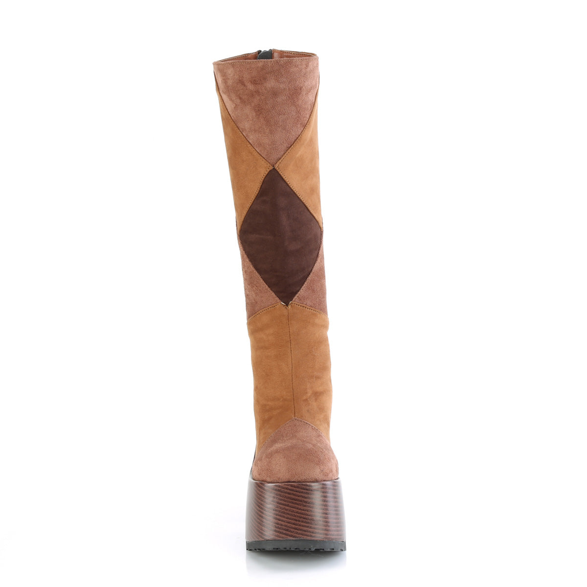 CAMEL-280 5" Chunky Heel, 3" P/F Knee High Boot, Inside Zip