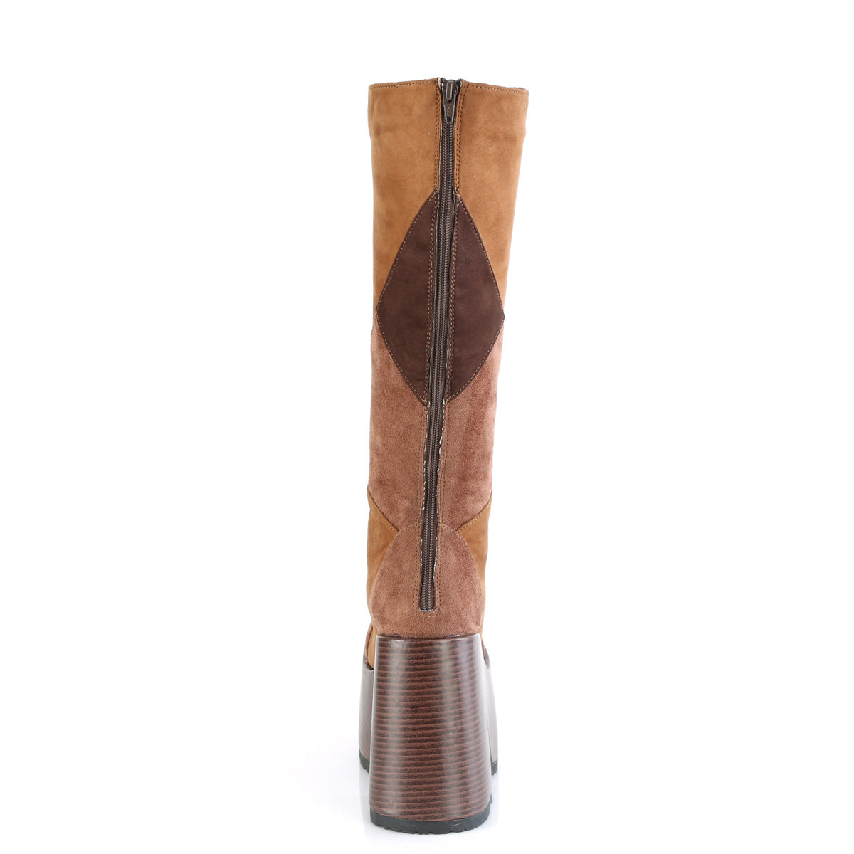 CAMEL-280 5" Chunky Heel, 3" P/F Knee High Boot, Inside Zip