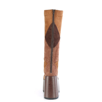 CAMEL-280 5" Chunky Heel, 3" P/F Knee High Boot, Inside Zip