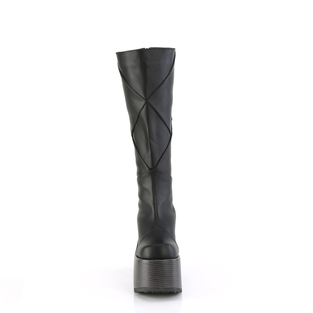 CAMEL-280 5" Chunky Heel, 3" P/F Knee High Boot, Inside Zip