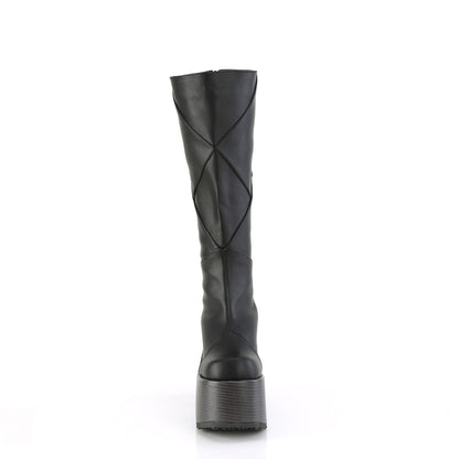 CAMEL-280 5" Chunky Heel, 3" P/F Knee High Boot, Inside Zip