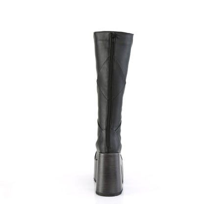 CAMEL-280 5" Chunky Heel, 3" P/F Knee High Boot, Inside Zip