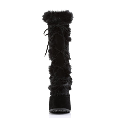 CAMEL-311 5" PF Goth Punk Gogo Faux Fur Knee BT