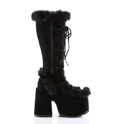 CAMEL-311 5" PF Goth Punk Gogo Faux Fur Knee BT