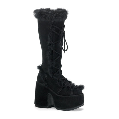 CAMEL-311 5" PF Goth Punk Gogo Faux Fur Knee BT
