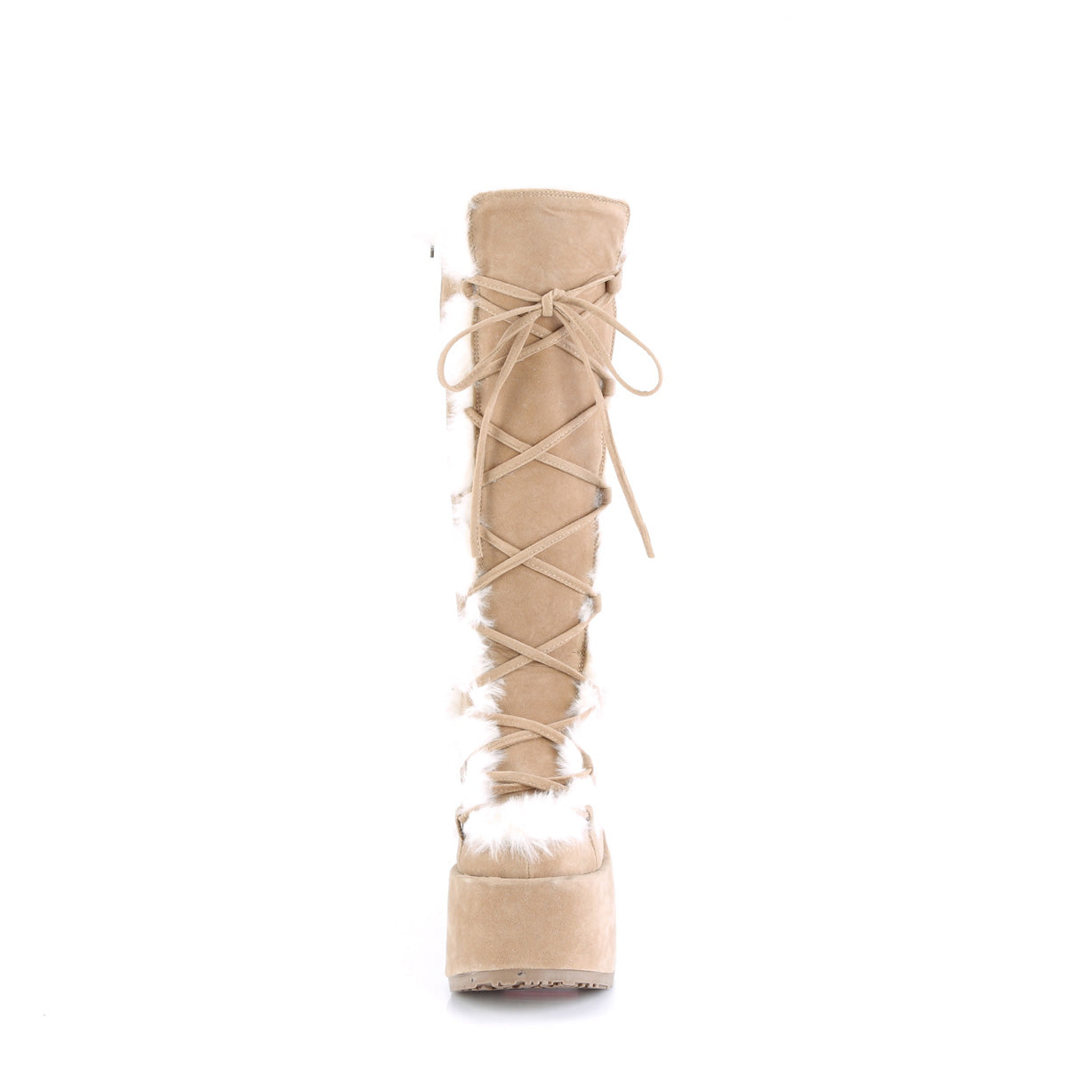 CAMEL-311 5" PF Goth Punk Gogo Faux Fur Knee BT