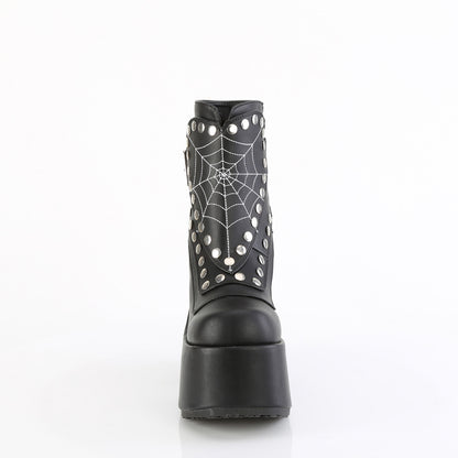 CAMEL-70 **5" Chunky Heel, 3" P/F  Mid-Calf Boot, Side Zip