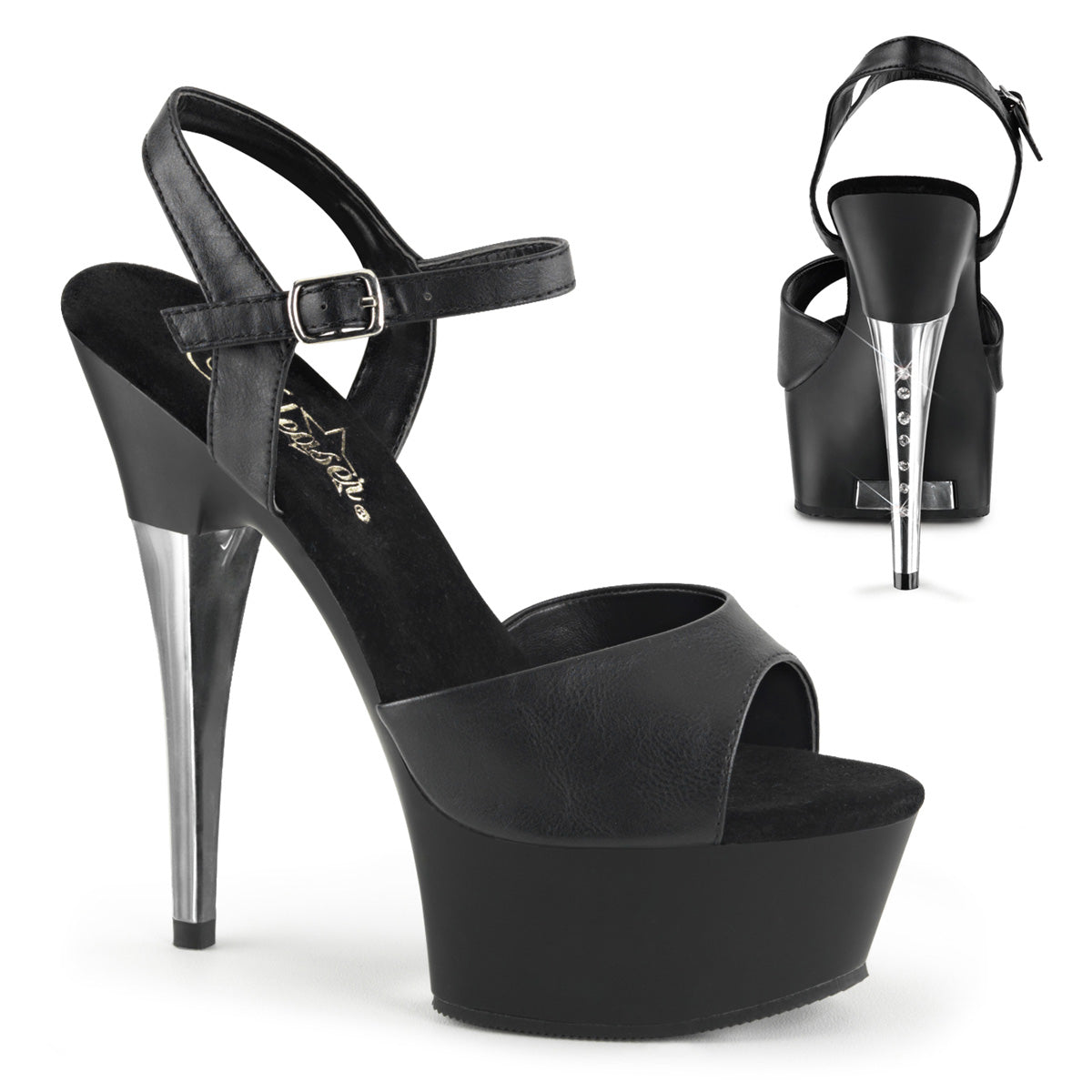 CAPTIVA-609 6" Ankle Strap PF Sandal W/RS On Heel