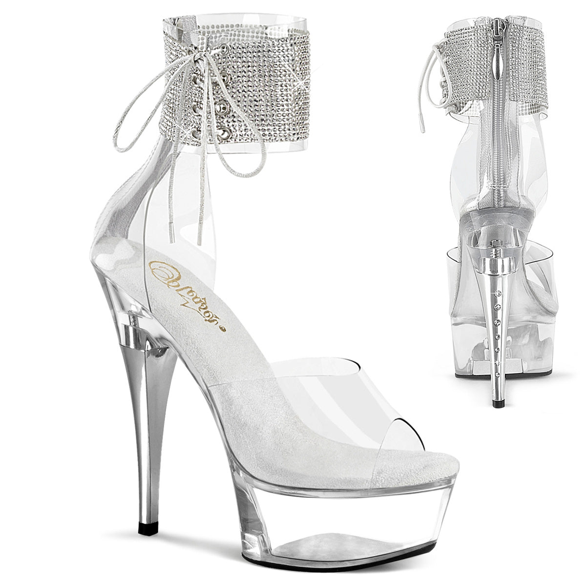 CAPTIVA-624RS 6" Heel, 1 3/4" PF RS Ankle Cuff Sandal, Back Zip
