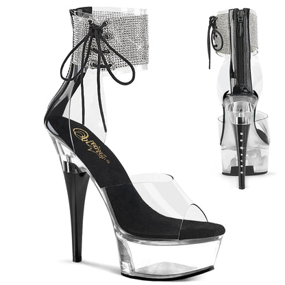 CAPTIVA-624RS 6" Heel, 1 3/4" PF RS Ankle Cuff Sandal, Back Zip