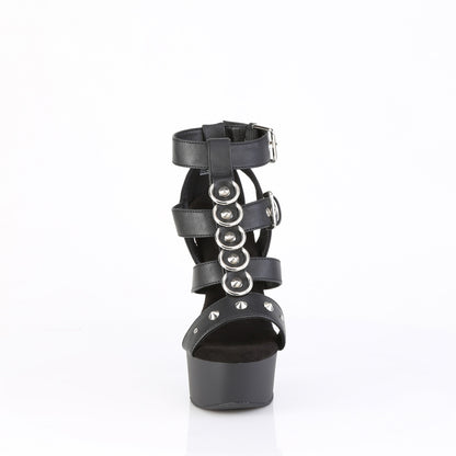 CAPTIVA-658 *6" Heel, 1 3/4" PF Strappy T-Strap Close Back Sandal