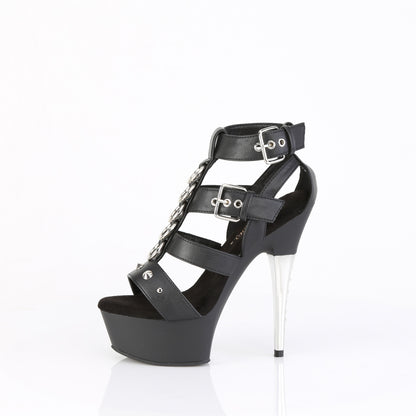 CAPTIVA-658 *6" Heel, 1 3/4" PF Strappy T-Strap Close Back Sandal