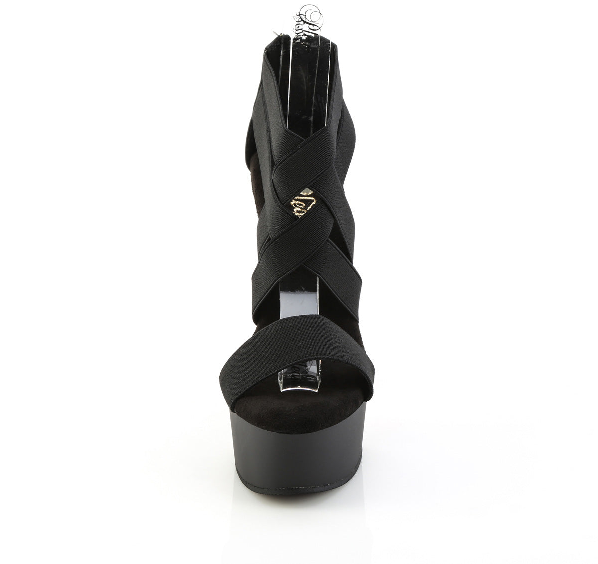 CAPTIVA-669 6" Heel, 1 3/4" PF Criss Cross Sandal w/ RS on Heel