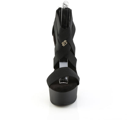CAPTIVA-669 6" Heel, 1 3/4" PF Criss Cross Sandal w/ RS on Heel