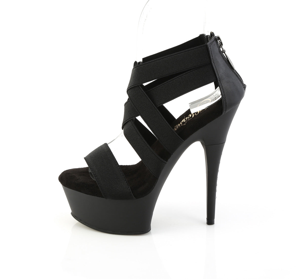 CAPTIVA-669 6" Heel, 1 3/4" PF Criss Cross Sandal w/ RS on Heel