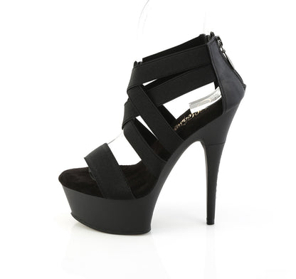 CAPTIVA-669 6" Heel, 1 3/4" PF Criss Cross Sandal w/ RS on Heel